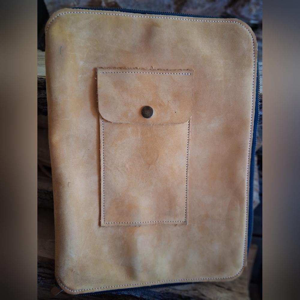 Hand Crafted Tan Leather Laptop Bag